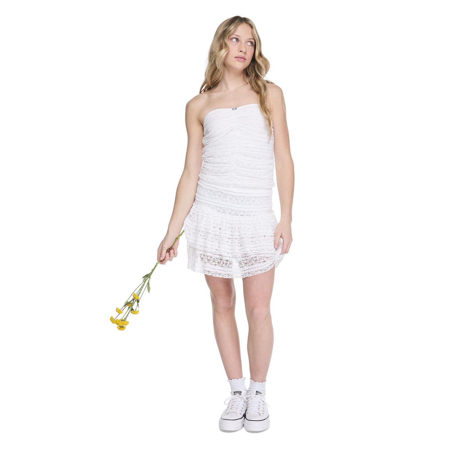 My Sister's Closet Girls' Tiered Lace Ruffle Skort