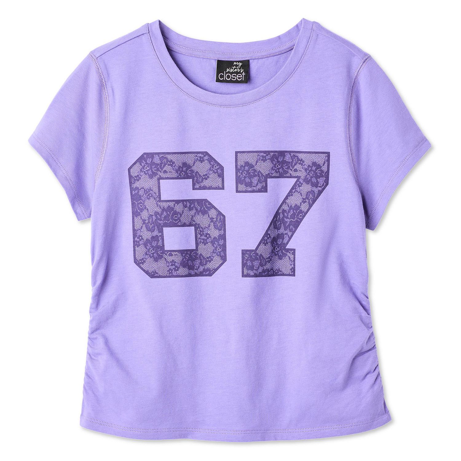 T-shirt ruché à imprimé graphique avec manches courtes My Sister’s Closet pour filles