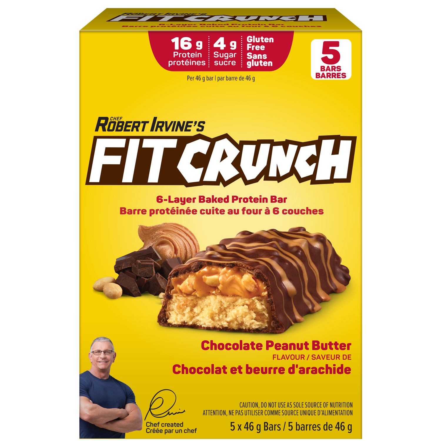 FITCRUNCH Chocolate Peanut Butter 5X46G