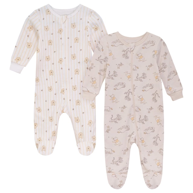 Disney Winnie the Pooh Organic Cotton 2pc Unisex Footed Sleeper Set