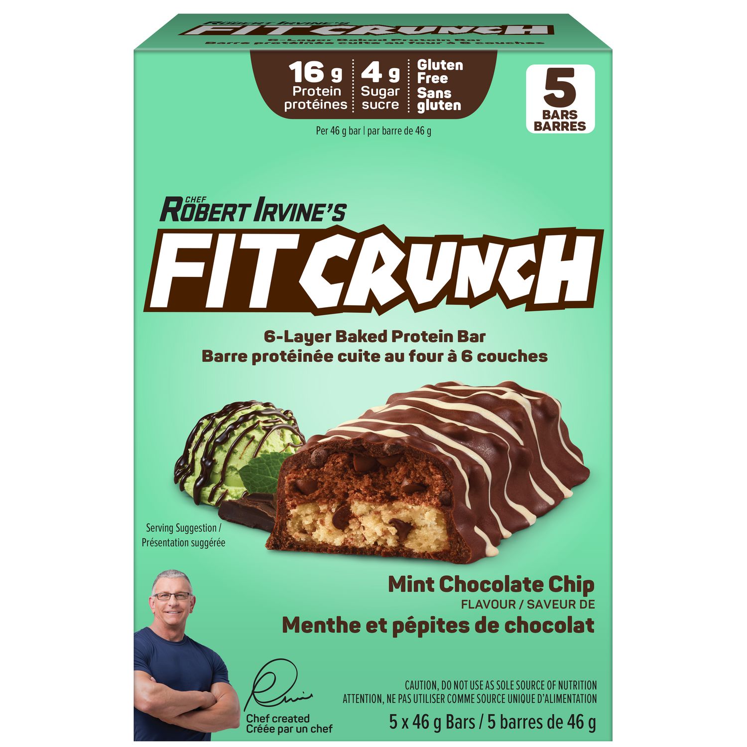 FitCrunch Menthe Chocolat Chip 5X46G