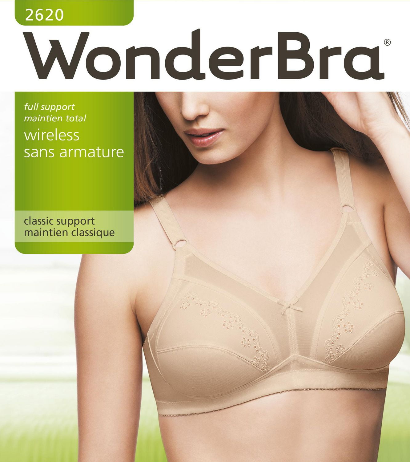 WonderBra Classic Support Wireless Bra, Sizes: 34B