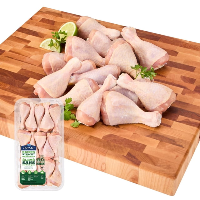 Pilons de poulet Élevé sans antibiotiques format économique Prime, 15 mrcx, 0.84 - 1.08 KG