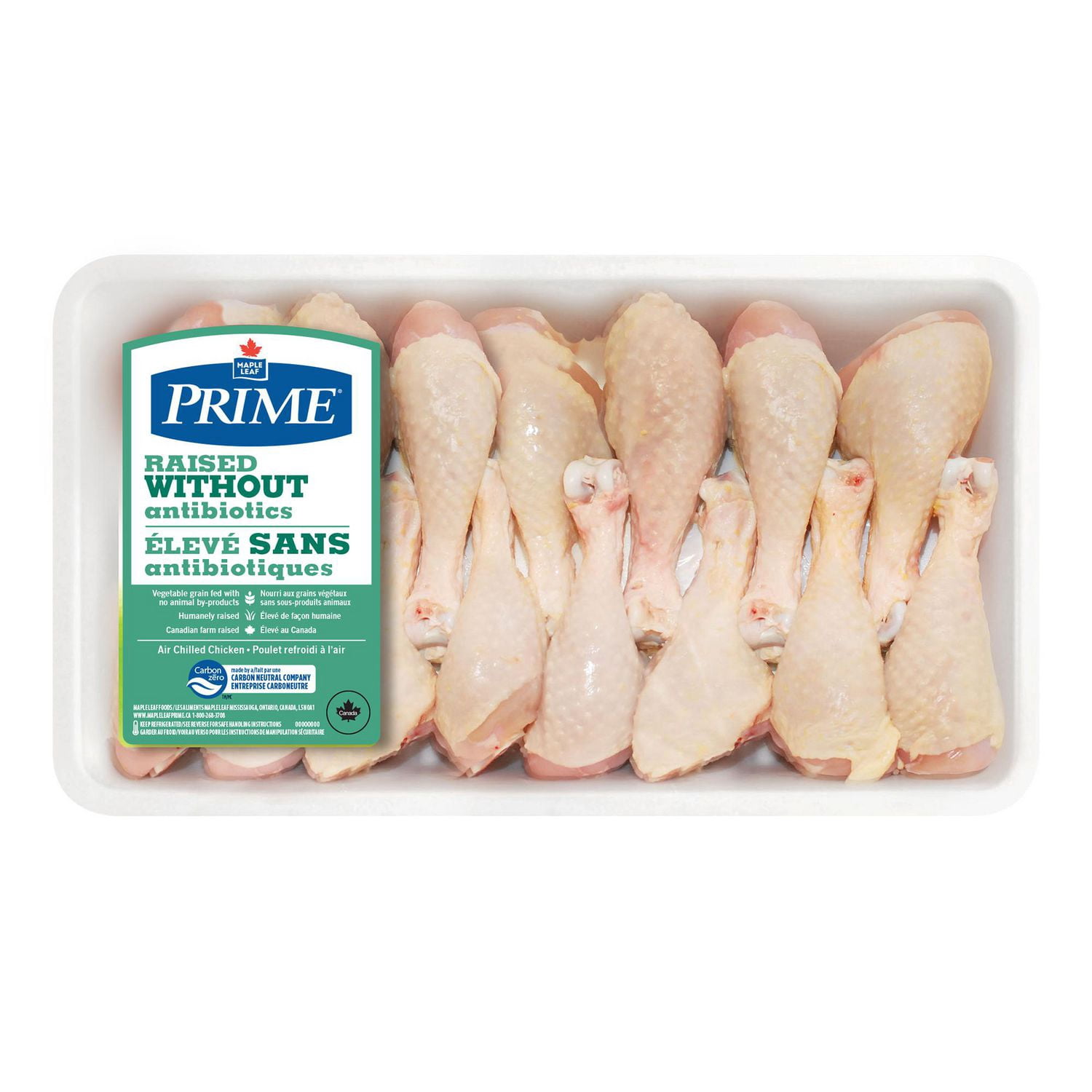 Pilons de poulet Élevé sans antibiotiques format économique Prime, 15 mrcx, 0.84 - 1.30 KG