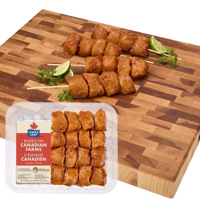 Maple Leaf Barbecue Chicken Breast Skewers, 4 pc