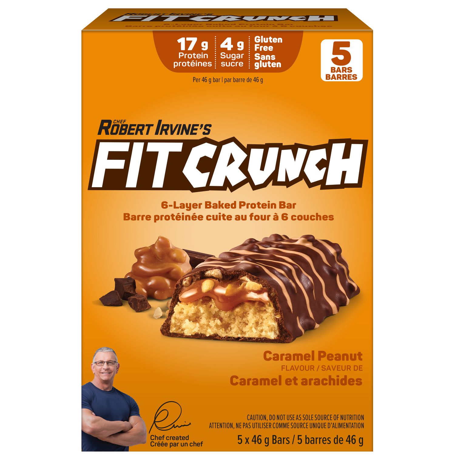 FitCrunch Caramel Peanut 5X46G