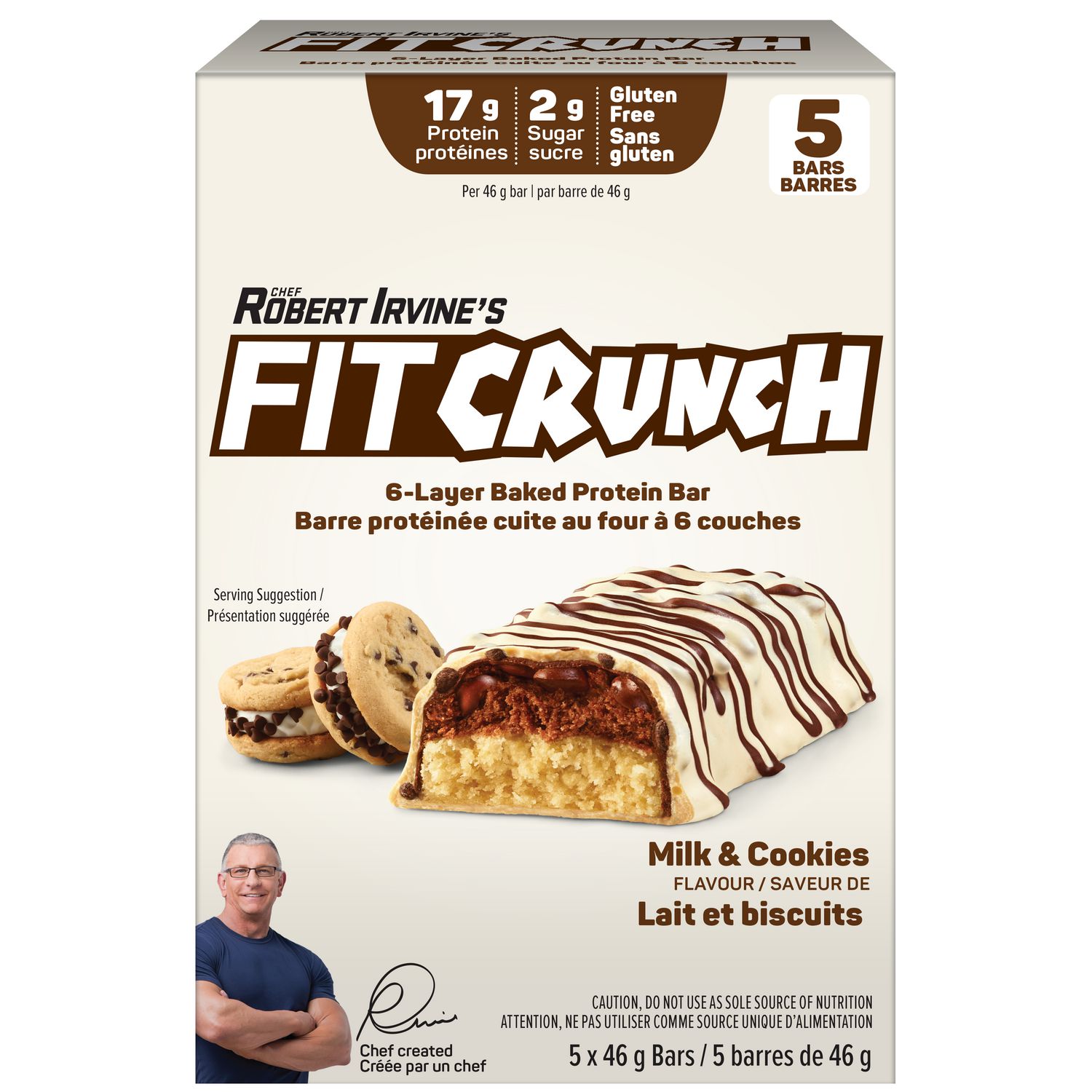 FitCrunch Lait & Biscuits 5X46G
