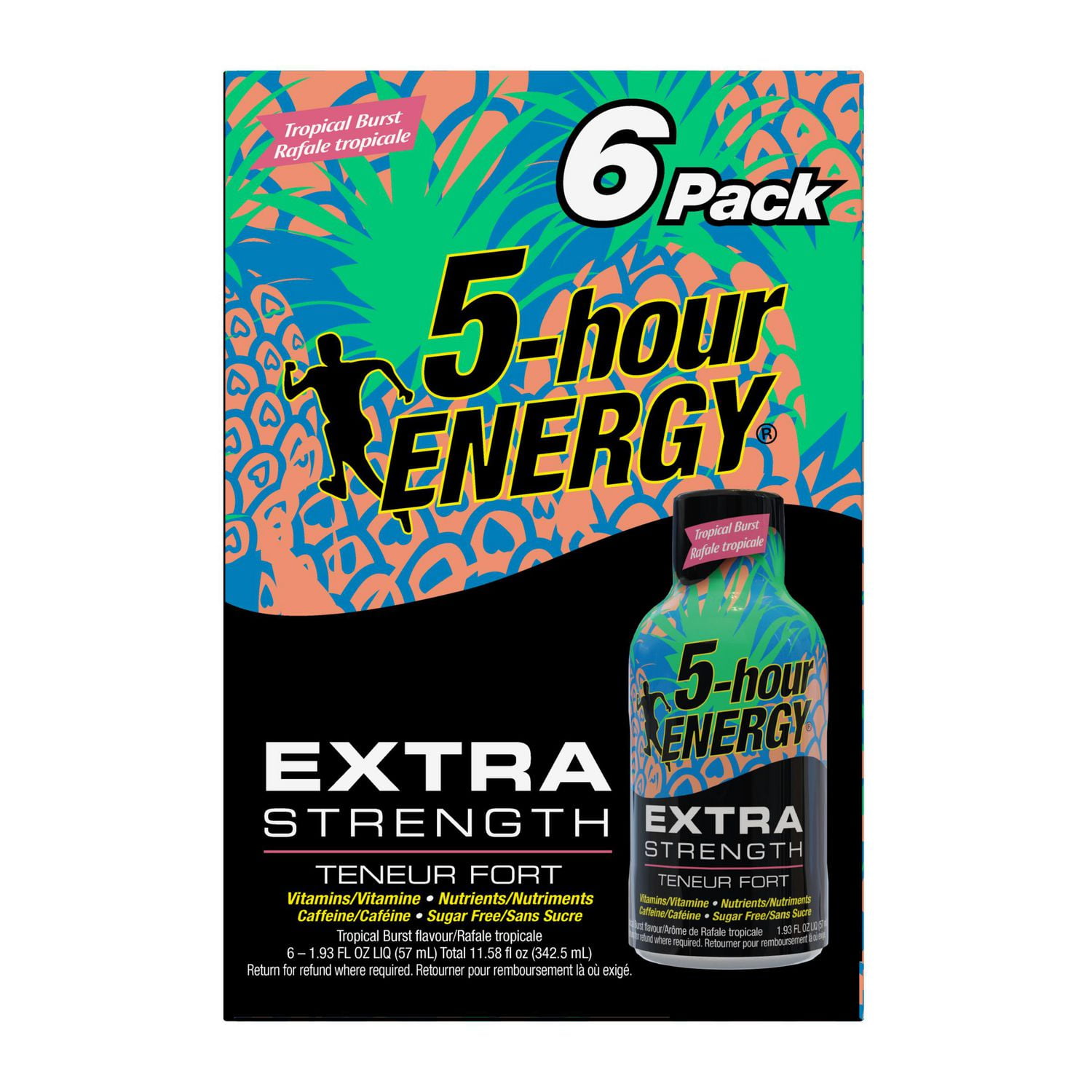 5 Hour Energy Extra Strength Tropical Burst 6PK