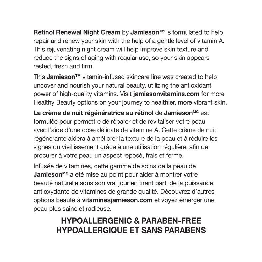 Jamieson Vitamin A Retinol Renewal Night Cream, 120 mL