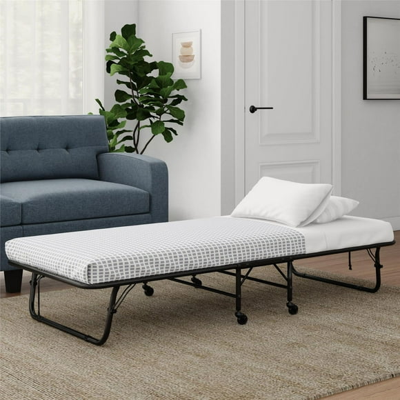 Cadre de lit pliant en métal avec matelas imprimé floral de 5 po pour invité de Signature Sleep lit pliant pour invité