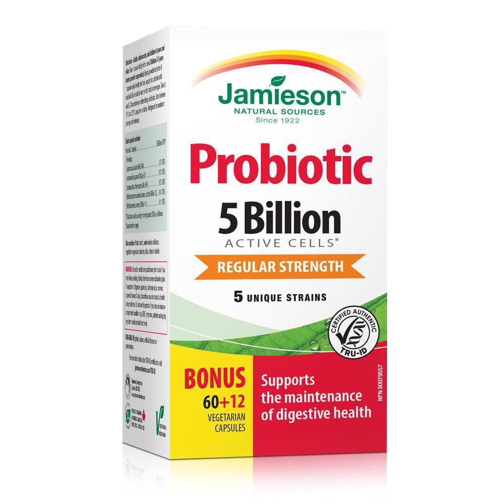 Jamieson Probiotic 5 Billion Active Cells Capsules | Walmart Canada