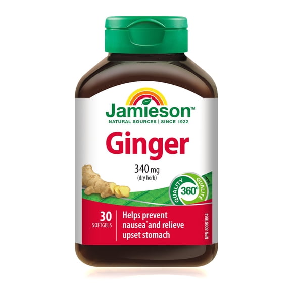 Jamieson Ginger Capsules, 340 mg, 30 Count