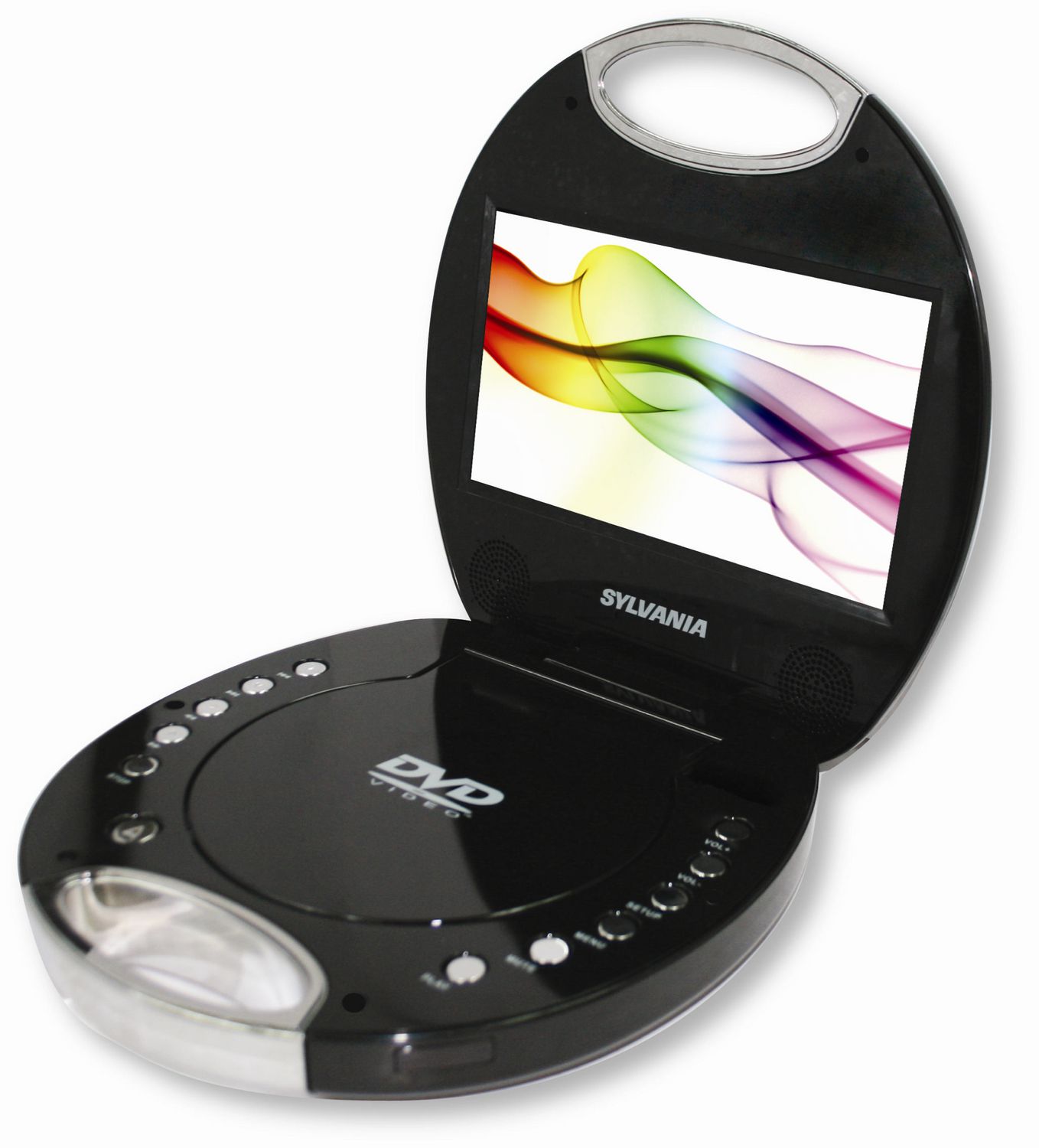 SYLVANIA 7" Portable DVD Player with Chrome Handle Black Walmart Canada