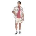 thumbnail image 1 of No Boundaries Men's Short Sleeve Button Front Printed Resort Shirt, 1 of 1