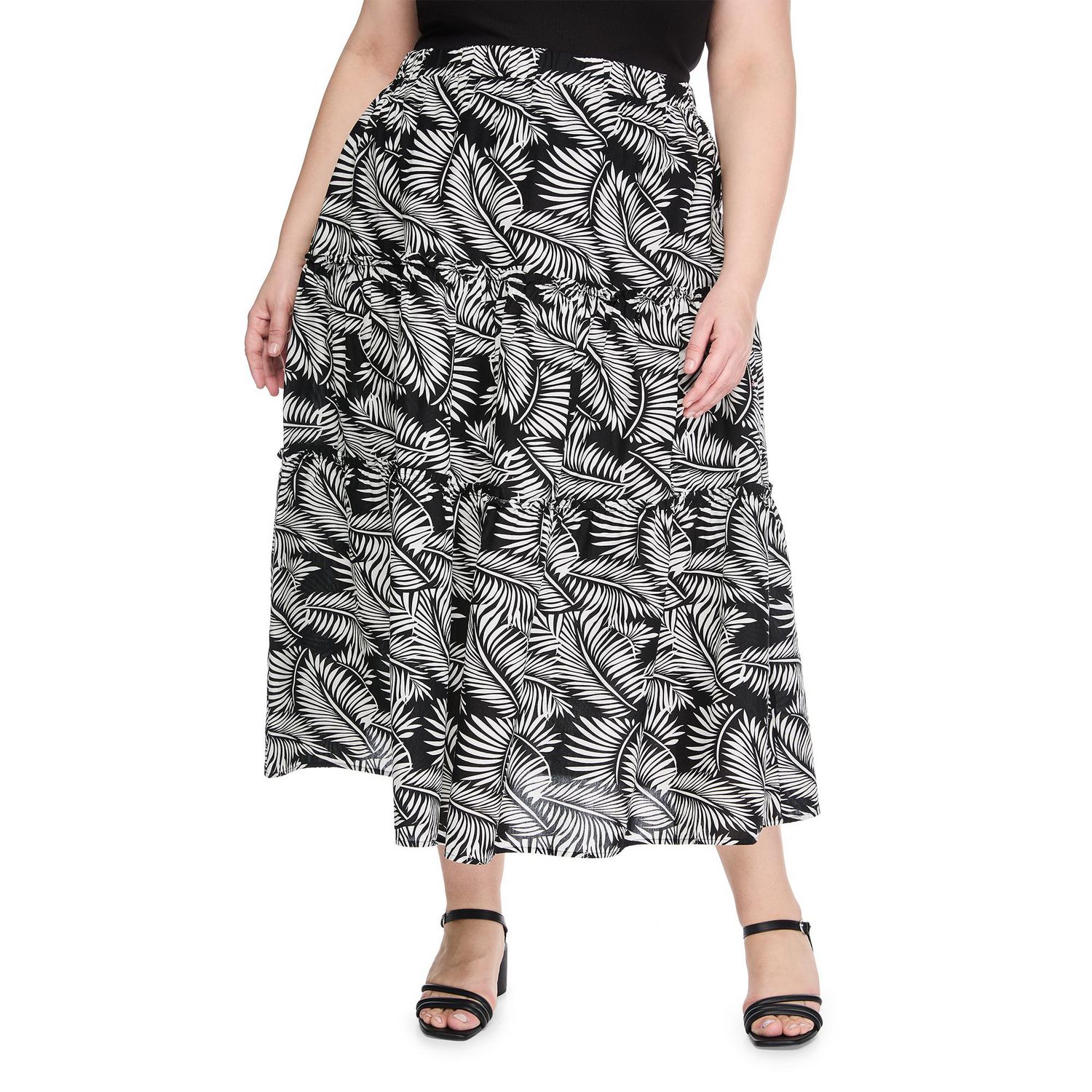 Lane Bryant Women's Plus Tiered Maxi Skirt