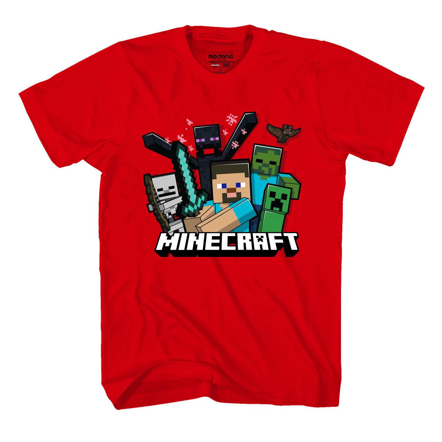 Boys Minecraft Group Shot Short Sleeve T-Shirt