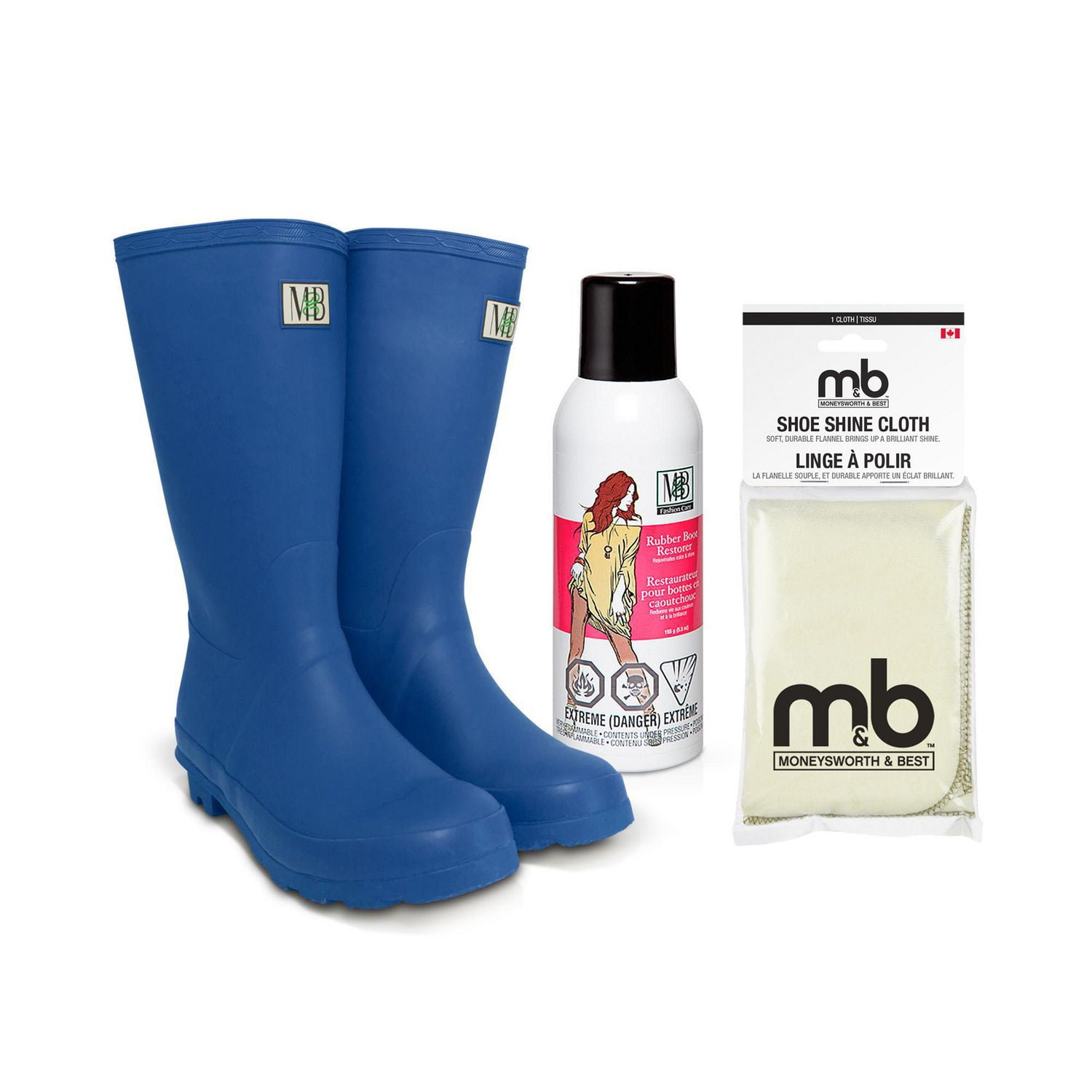 Moneysworth & Best Rubber Boots Bundle for Kids, 3 PCS Rubber Boots