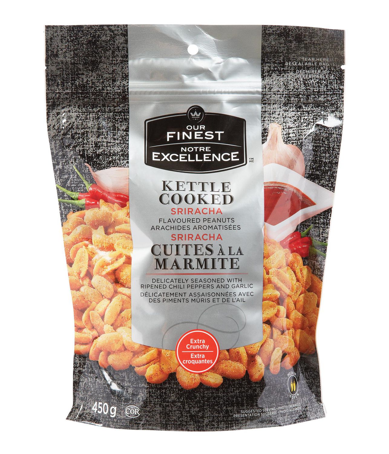 Our Finest Kettle Cooked Peanuts Sriracha Flavoured Peanuts Walmart Canada
