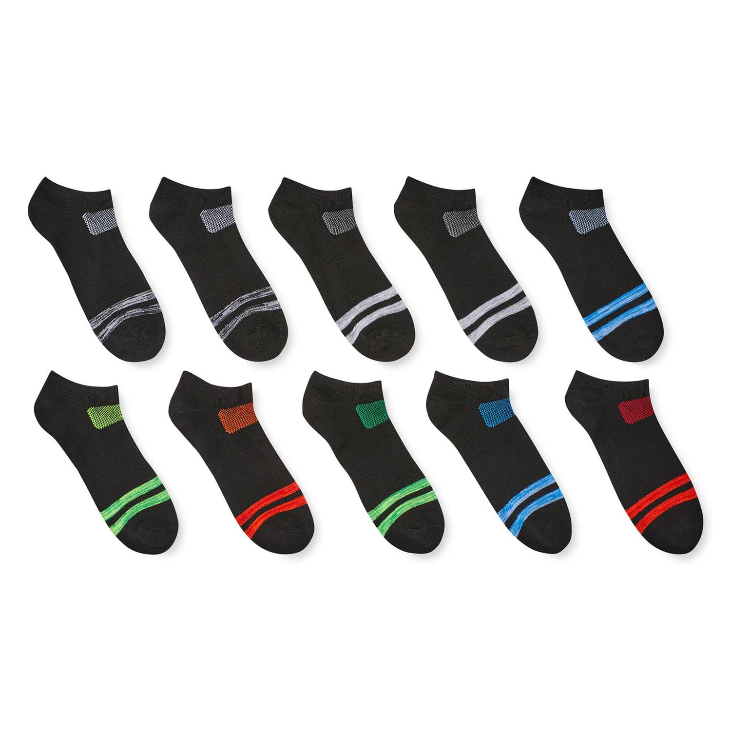 Athletic Works Men's Low-Cut Socks 10-Pack