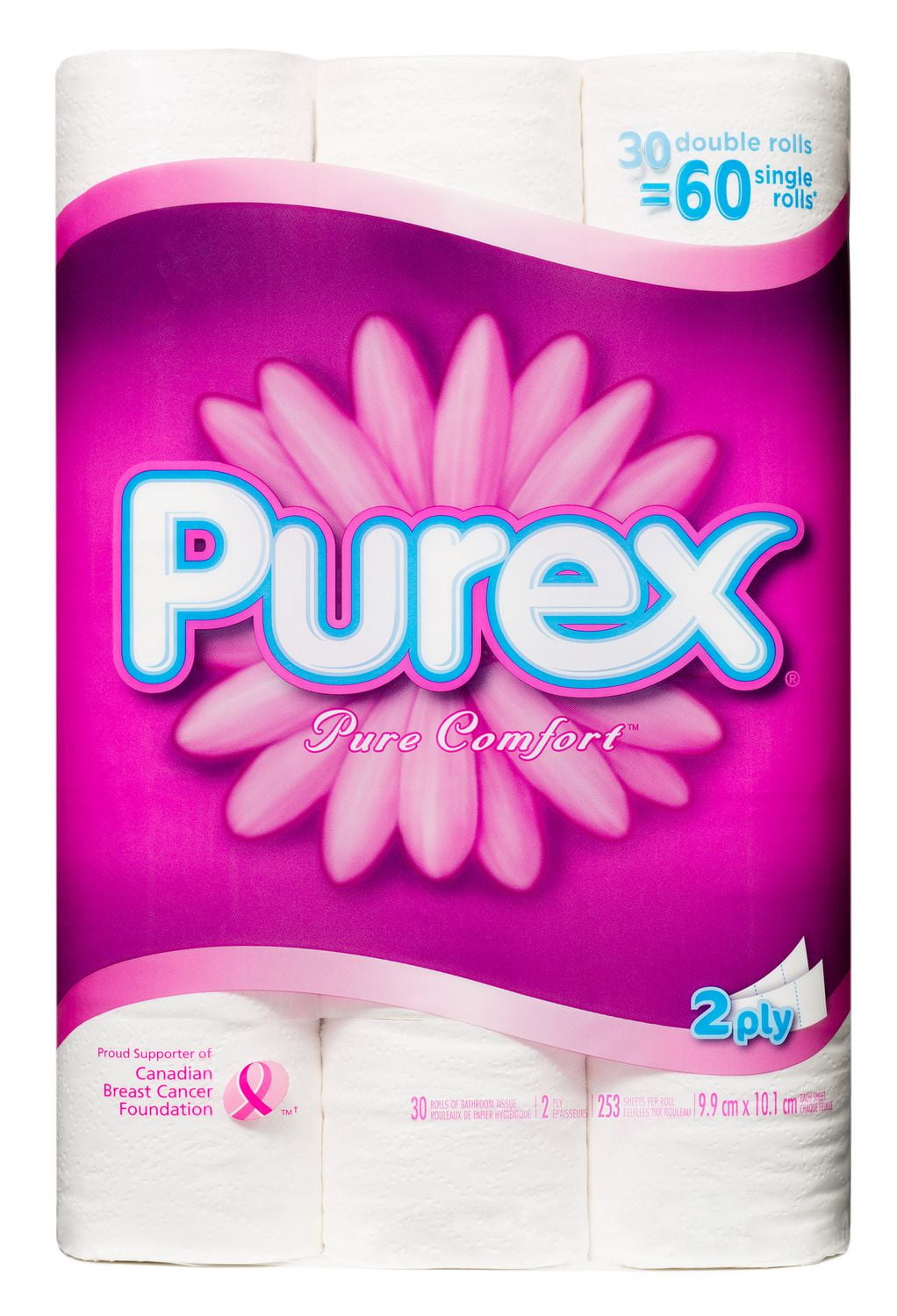 Purex 30 Double Rolls of 2 Ply Bathroom Tissue Paper Walmart Canada