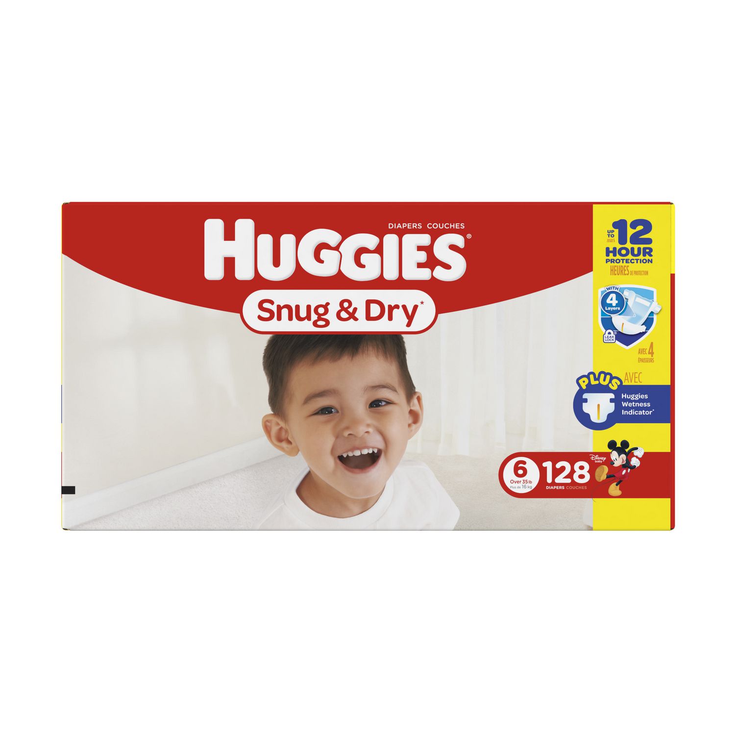 Couches HUGGIES Snug & Dry, Emballage Mega Colossal Tailles: 1-7 | 200-80  Unités