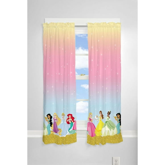 Princess "Princess Party" Room Darkening Drapes-pair, Princess Rm Darkening Drapes