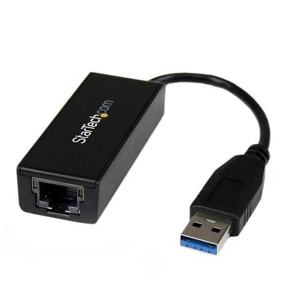 StarTech Adaptateur réseau USB 3.0 vers Gigabit Ethernet NIC - 10/100/1000 Mb/s - M/F - Noir