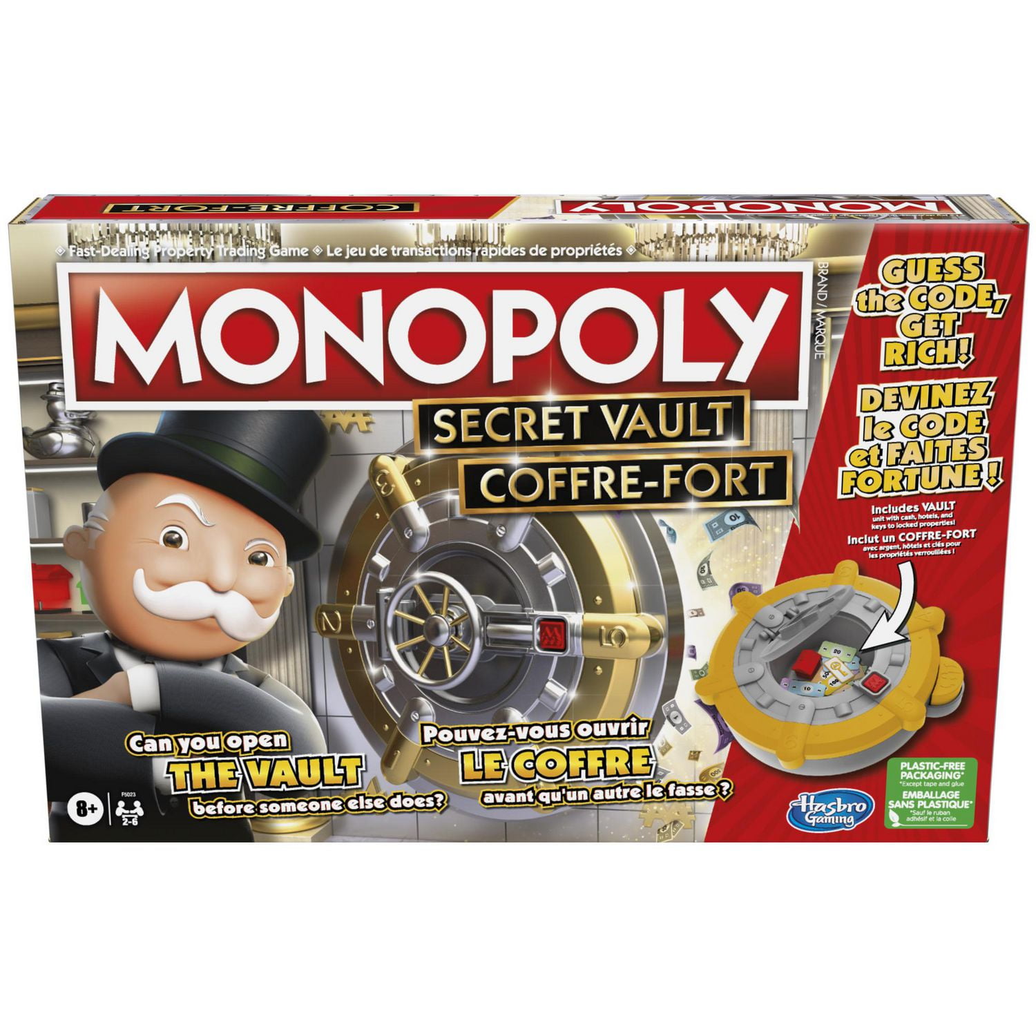 Monopoly Secret Vault Board Game for Kids Ages 8 and Up, Family Board Game  for 2-6 Players, Includes Vault - Walmart.ca