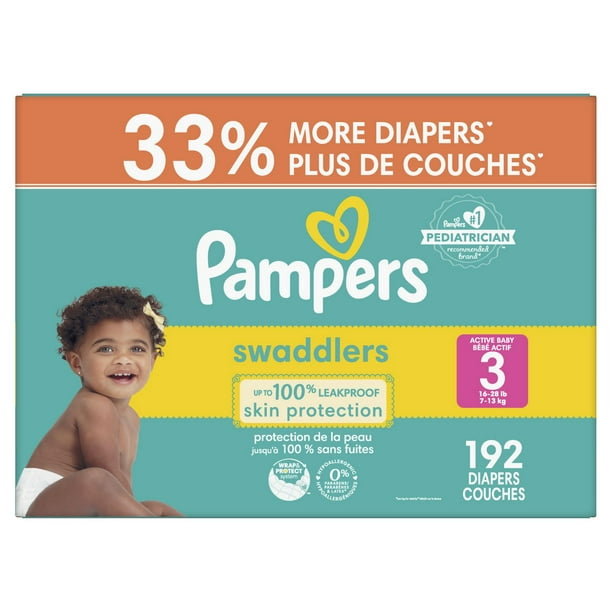 Pampers Swaddlers Diapers, Newborn, 84 Count (Select for More