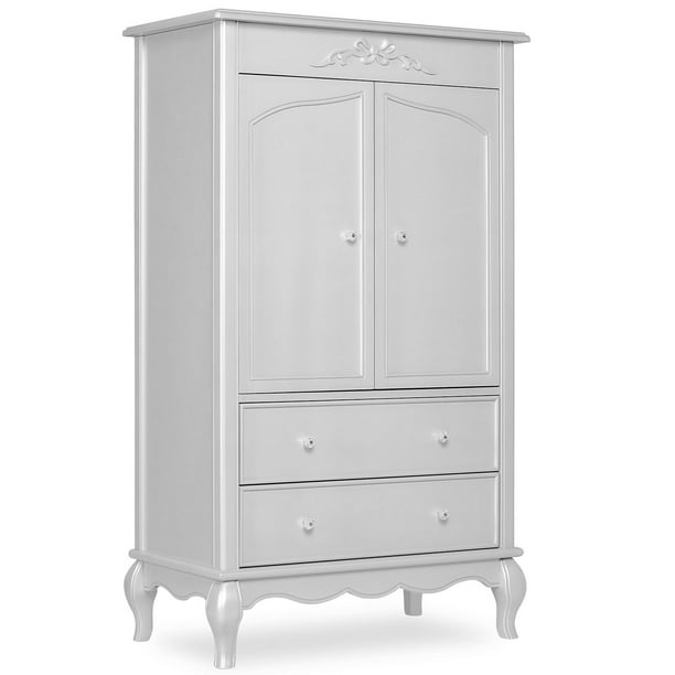 Armoire bébé 3 portes 3 tiroirs bois blanc et gris Candy Grey L