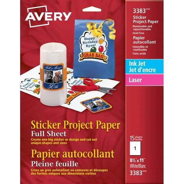 Avery® Papier Autocollant