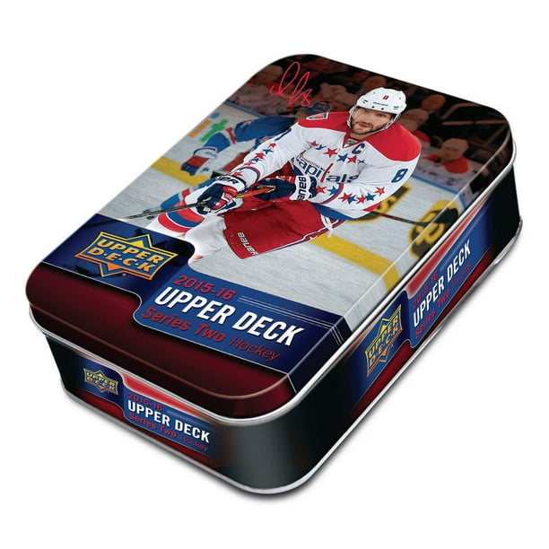 Coffret métallique de jeu de cartes de Hockey 2015-16 série 2 d'Upper Deck