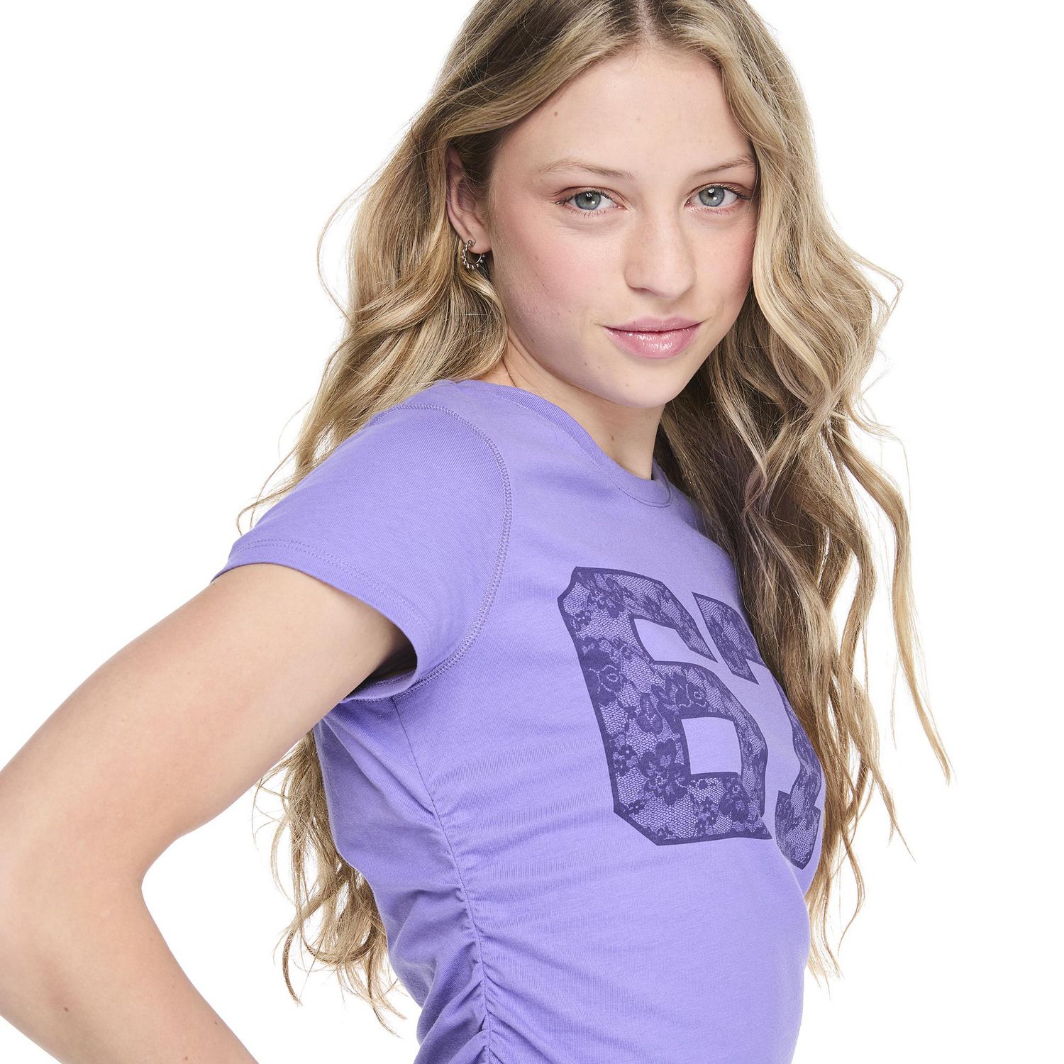T-shirt ruché à imprimé graphique avec manches courtes My Sister’s Closet pour filles
