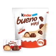 thumbnail image 2 of KINDER BUENO Mini Milk Chocolate Covered Crispy Wafers With Hazelnut Cream, 18 Individually Wrapped Mini Wafer Bars Per Pack, 97 g, 2 of 9