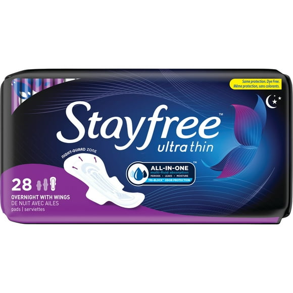 Stayfree® Ultra Thin Overnight Pads with Wings