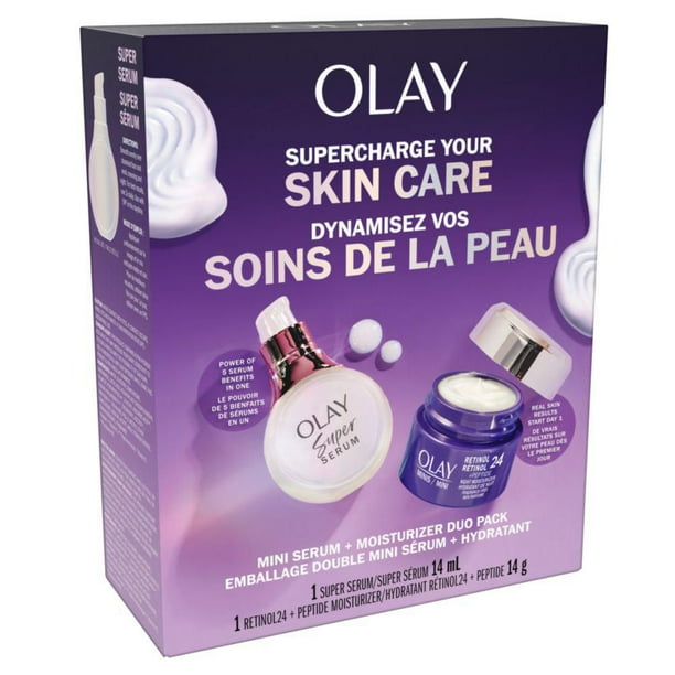 Olay Super Serum & Olay Regenerist Retinol 24 Night Face Moisturizer