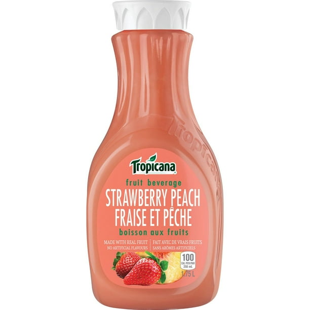 Tropicana Strawberry Peach Beverage, 1.75L Bottle - Walmart.ca