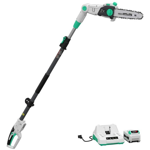 Litheli U20 Pole Saw for Tree Trimming, 8'' Electric Cordless Pole Saws,  Battery Tree Trimmer 27.5ft/s Cutting Speed with 2.5Ah Battery for Branch