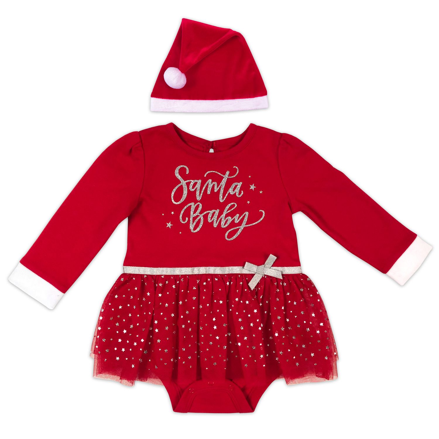 Age 1-3 Baby Girl Holiday Santa Costume Red and White Dress + Hat, 2-pc Set  (95/24-36 Months) - Walmart.com