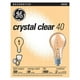 Lampe A19 cristal clair GE 40 W - Paquet de 4 – image 1 sur 1