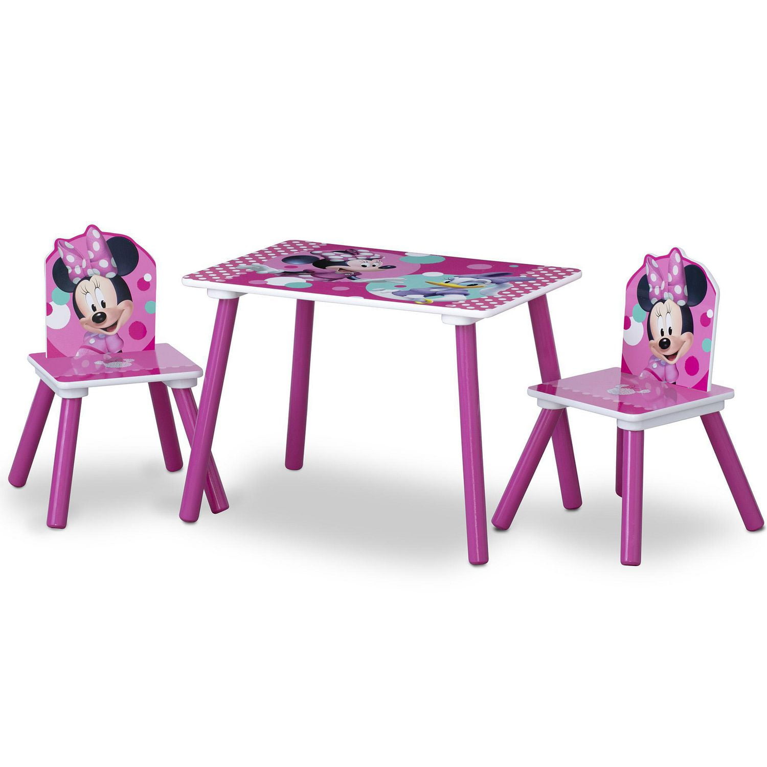 Disney Minnie Mouse 4 Piece Playroom Solution by Delta Children Set Includes Table and 2 Chairs and 6 Bin Toy Organizer Walmart