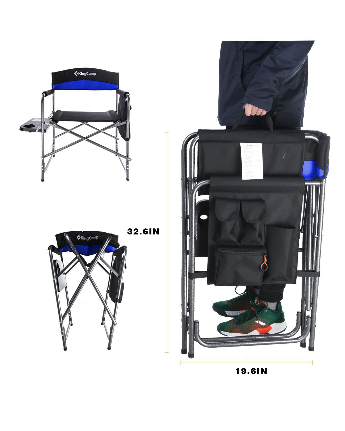 KingCamp Heavy Duty Director Camping Chair - Blue - Walmart.ca