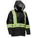 Forcefield Hi Vis Safety Rain Jacket with Snap-Off Hood - image 1 of 1