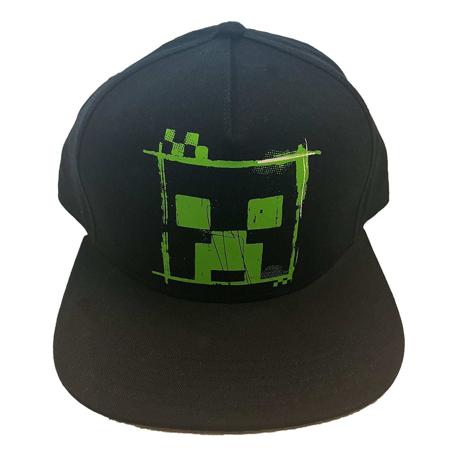 Minecraft Mens Creeper Graffiti Art Flat Brim Snapback
