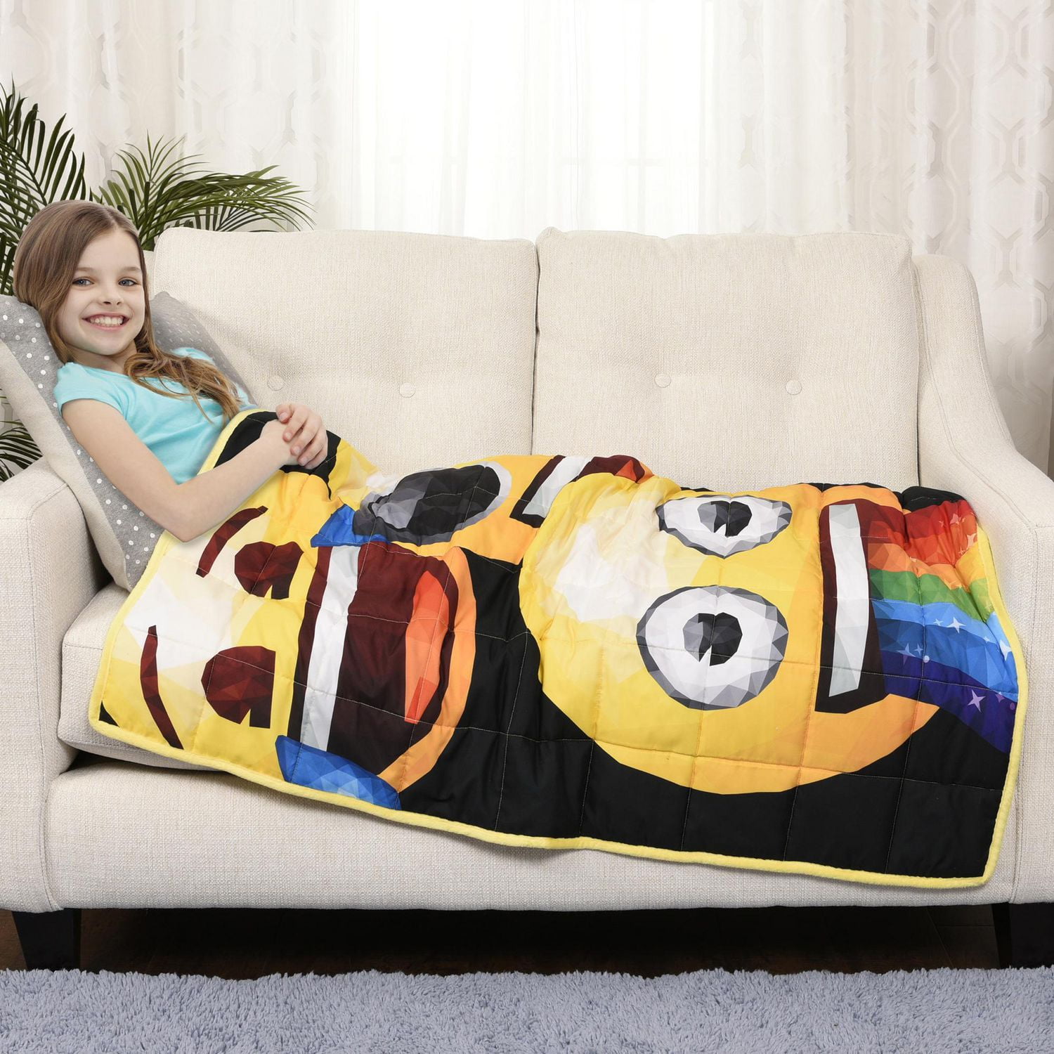 Emoji blankets and store pillows