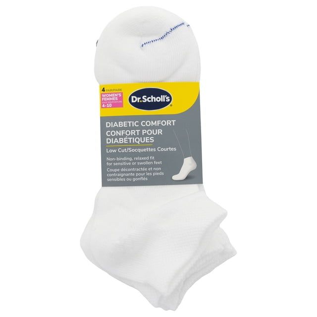 Dr. Scholl's Ladies Low Cut Diabetic & Circulatory SOCKS- 4 Pack