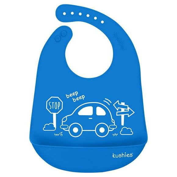 KU Silicatch bavoir en silicone - Bleu