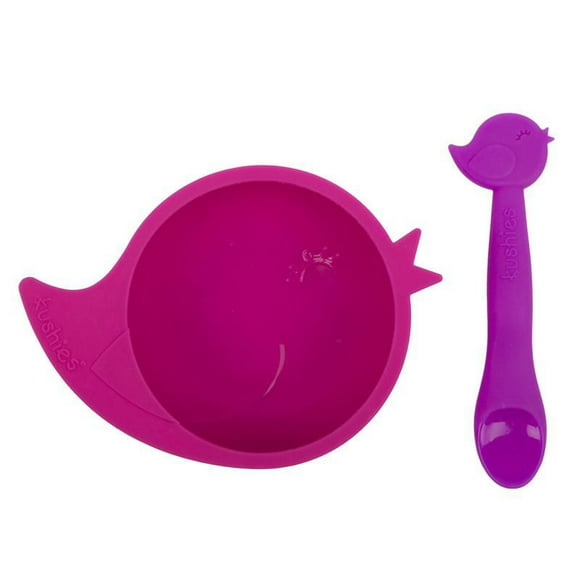 KU Silibowl bol et cuillère en silicone Girl