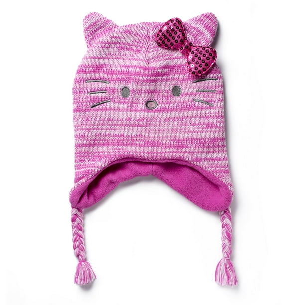 Ens. gants et chapeau de temps froid Hello Kitty Sanrio pour filles