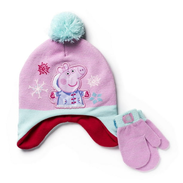 Chapeau et gants Peppa Pig pour filles